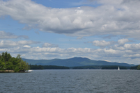 Lake Winnipesaukee, NH - Mountains and Clouds over Lake Winnipesaukee - Near